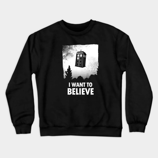 I Want to Believe Crewneck Sweatshirt by TomTrager